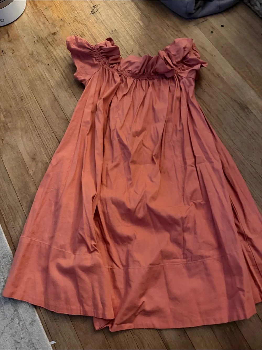 Free People Coral Off-Shoulder Midi Dress